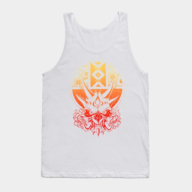 Oni Mask - Spring Inks Series #2 Tank Top by Indi Martin